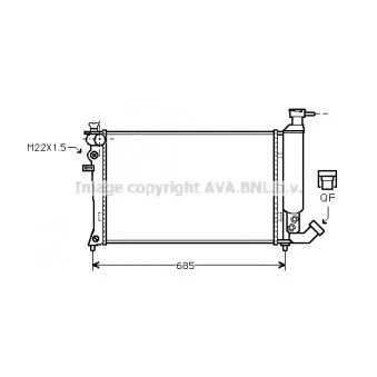 Radiateur, refroidissement du moteur AVA QUALITY COOLING