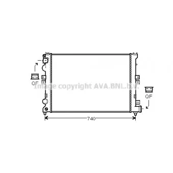 Radiateur, refroidissement du moteur AVA QUALITY COOLING CN2078