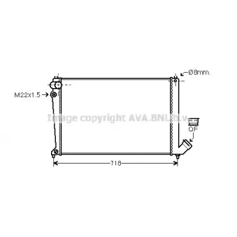 Radiateur, refroidissement du moteur AVA QUALITY COOLING CN2105