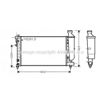 Radiateur, refroidissement du moteur AVA QUALITY COOLING CN2116