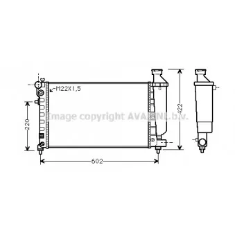 Radiateur, refroidissement du moteur AVA QUALITY COOLING CN2117