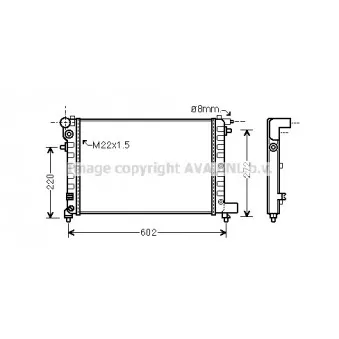 Radiateur, refroidissement du moteur AVA QUALITY COOLING CN2120