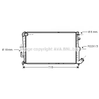 Radiateur, refroidissement du moteur AVA QUALITY COOLING CN2125