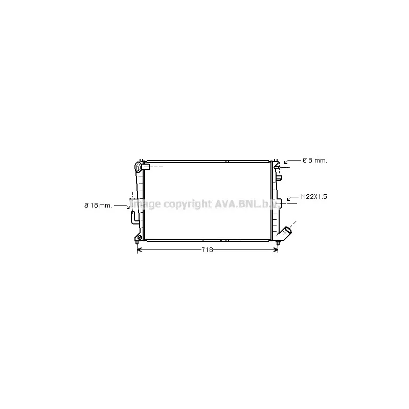 Radiateur, refroidissement du moteur AVA QUALITY COOLING CN2125