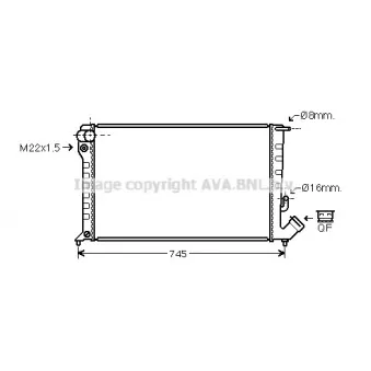 Radiateur, refroidissement du moteur AVA QUALITY COOLING CN2151