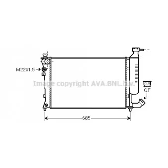 Radiateur, refroidissement du moteur AVA QUALITY COOLING CN2155