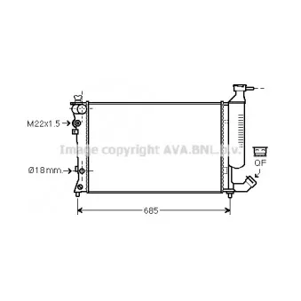 Radiateur, refroidissement du moteur AVA QUALITY COOLING CN2156