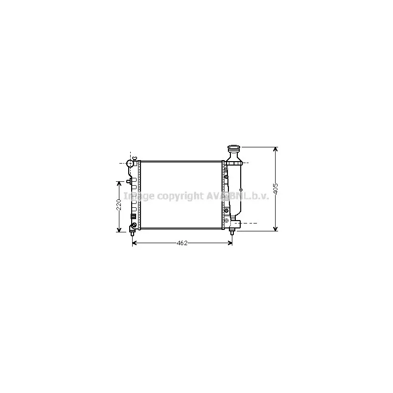 Radiateur, refroidissement du moteur AVA QUALITY COOLING CN2206