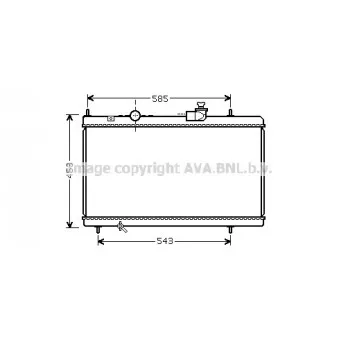 Radiateur, refroidissement du moteur AVA QUALITY COOLING CN2228