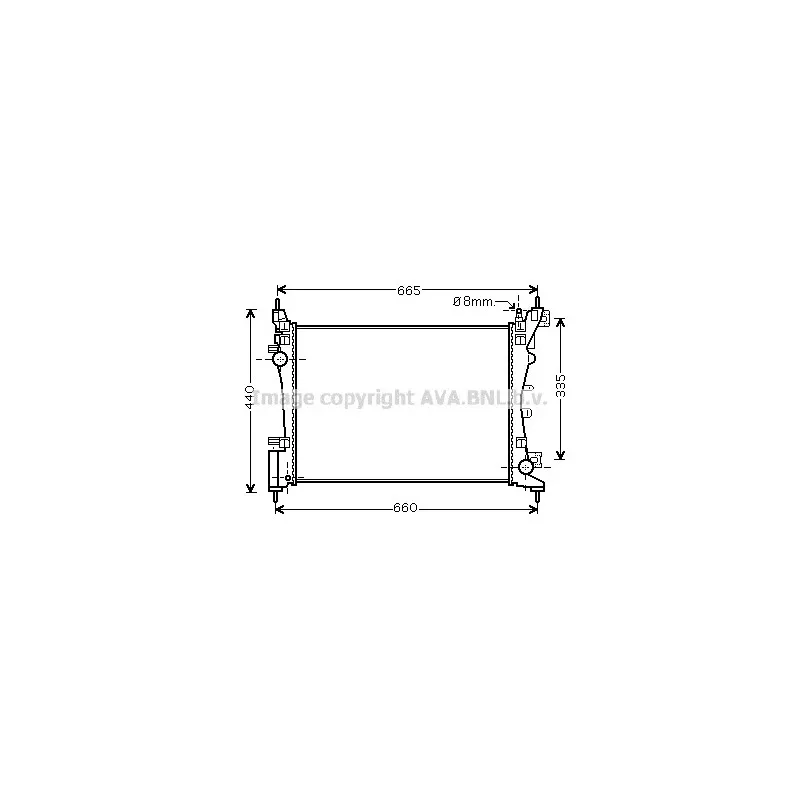 Radiateur, refroidissement du moteur AVA QUALITY COOLING CN2261