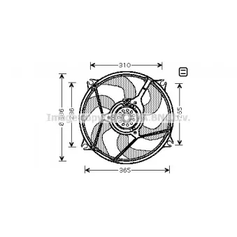 Ventilateur, refroidissement du moteur AVA QUALITY COOLING CN7530