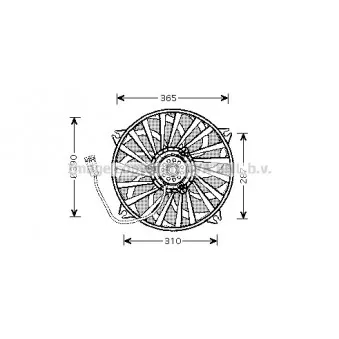 Ventilateur, refroidissement du moteur AVA QUALITY COOLING CN7533