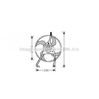 Ventilateur, refroidissement du moteur AVA QUALITY COOLING CN7538