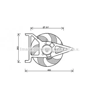 Ventilateur, refroidissement du moteur AVA QUALITY COOLING CN7544