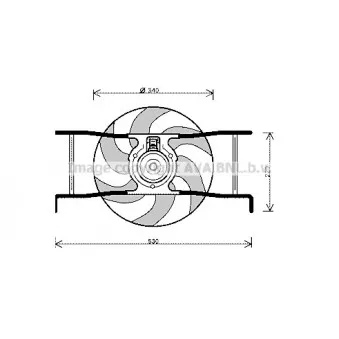 Ventilateur, refroidissement du moteur AVA QUALITY COOLING CN7545