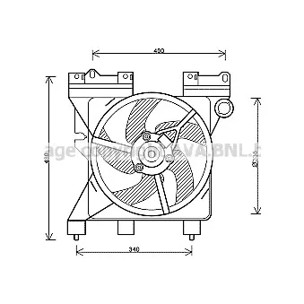 Ventilateur, refroidissement du moteur AVA QUALITY COOLING