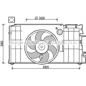 Ventilateur, refroidissement du moteur AVA QUALITY COOLING CN7548