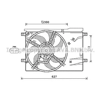 Ventilateur, refroidissement du moteur AVA QUALITY COOLING CN7550