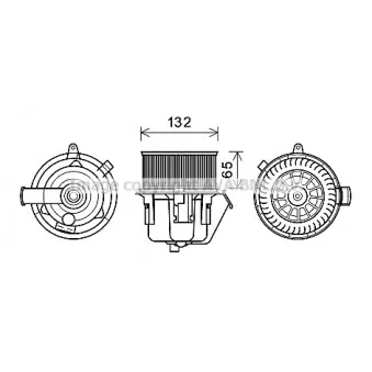 Moteur électrique, pulseur d'air habitacle AVA QUALITY COOLING CN8297