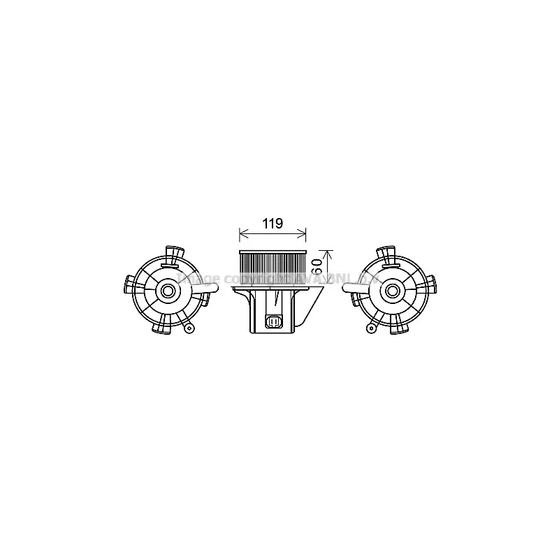 Moteur électrique, pulseur d'air habitacle AVA QUALITY COOLING CN8299