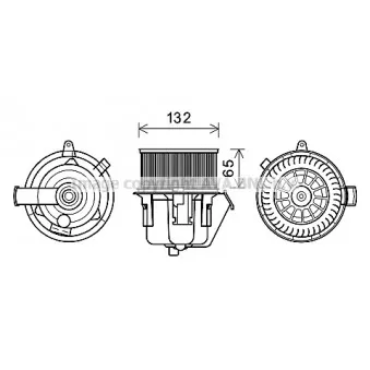 Moteur électrique, pulseur d'air habitacle AVA QUALITY COOLING CN8302