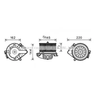 Moteur électrique, pulseur d'air habitacle AVA QUALITY COOLING CN8507