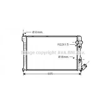 Radiateur, refroidissement du moteur AVA QUALITY COOLING CNA2071