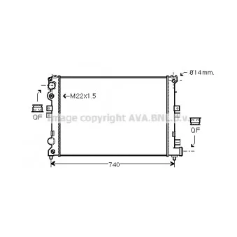 Radiateur, refroidissement du moteur AVA QUALITY COOLING CNA2079