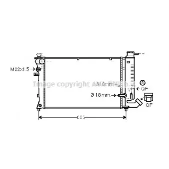 Radiateur, refroidissement du moteur AVA QUALITY COOLING