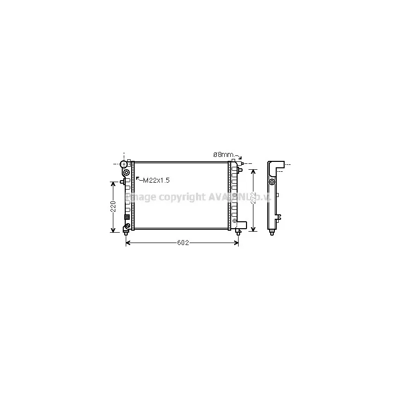 Radiateur, refroidissement du moteur AVA QUALITY COOLING CNA2120