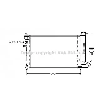 Radiateur, refroidissement du moteur AVA QUALITY COOLING