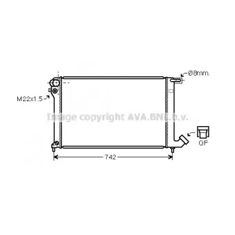 Radiateur, refroidissement du moteur AVA QUALITY COOLING CNA2137