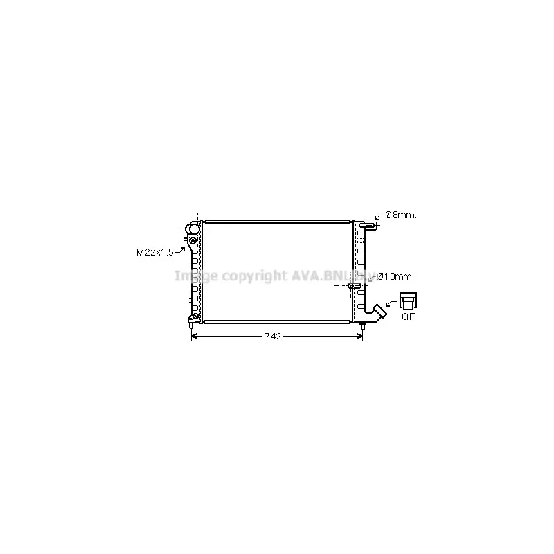 Radiateur, refroidissement du moteur AVA QUALITY COOLING CNA2148