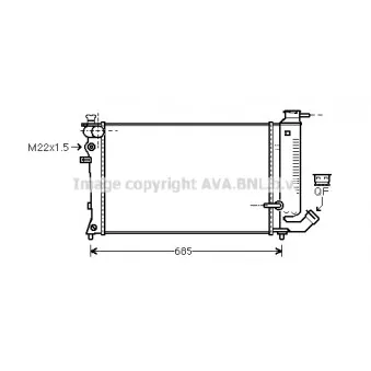 Radiateur, refroidissement du moteur AVA QUALITY COOLING CNA2170