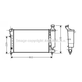 Radiateur, refroidissement du moteur AVA QUALITY COOLING CNA2196