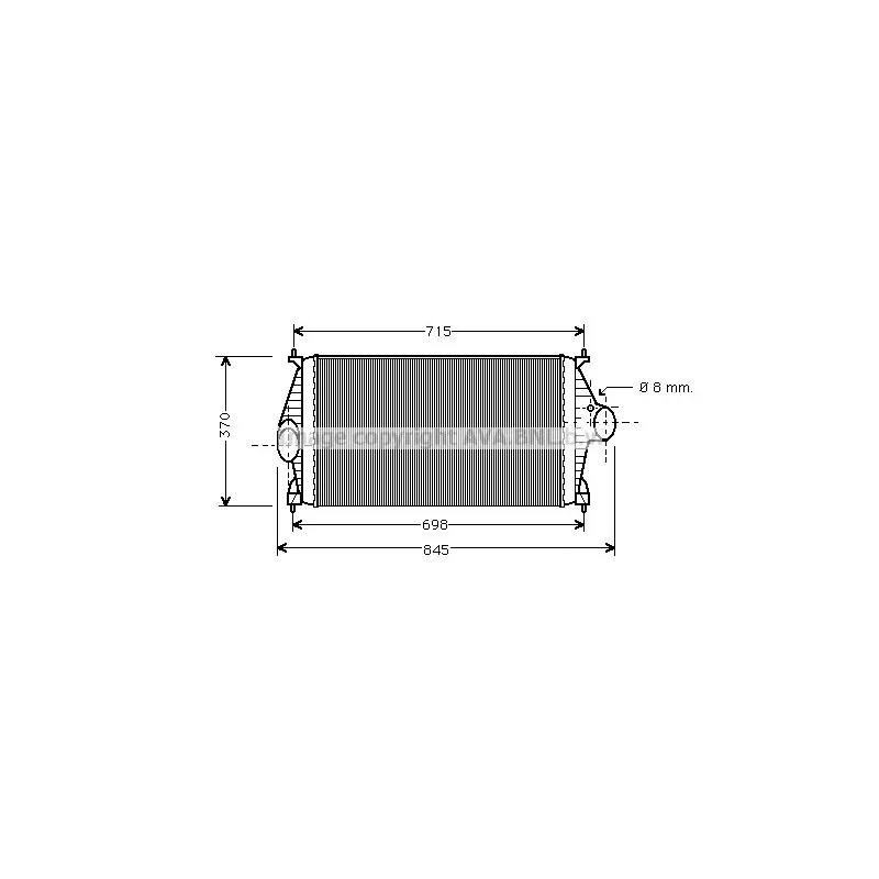 Intercooler, échangeur AVA QUALITY COOLING CNA4126