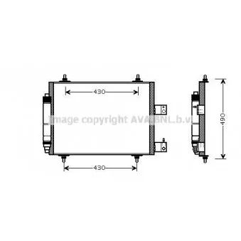 Condenseur, climatisation AVA QUALITY COOLING CNA5213D