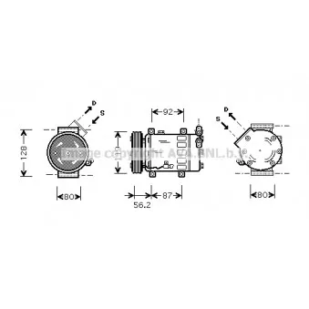 Compresseur, climatisation AVA QUALITY COOLING CNAK214