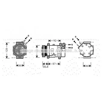 Compresseur, climatisation AVA QUALITY COOLING CNAK238