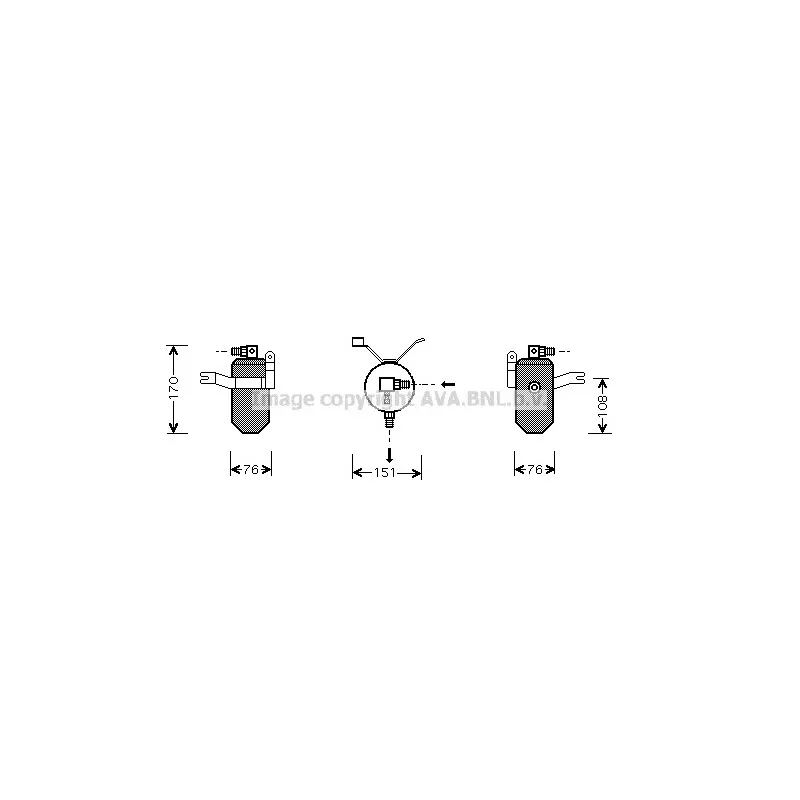 Filtre déshydratant, climatisation AVA QUALITY COOLING CND184