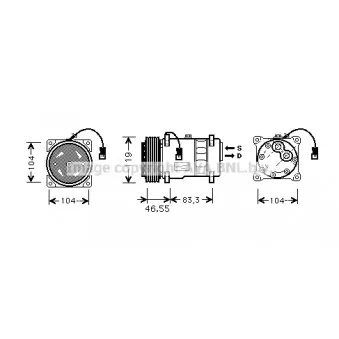 Compresseur, climatisation AVA QUALITY COOLING CNK019