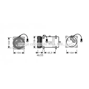 Compresseur, climatisation AVA QUALITY COOLING CNK161