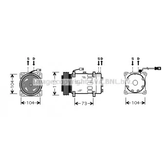 Compresseur, climatisation AVA QUALITY COOLING CNK180