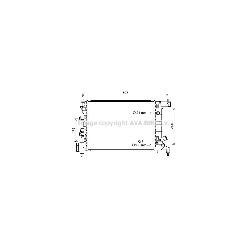 Radiateur, refroidissement du moteur AVA QUALITY COOLING CTA2047