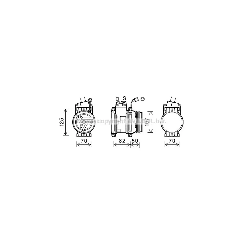 Compresseur, climatisation AVA QUALITY COOLING CTK041