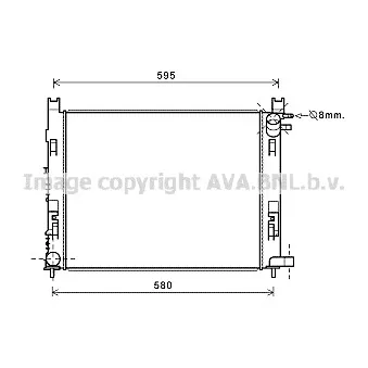 Radiateur, refroidissement du moteur AVA QUALITY COOLING DA2007