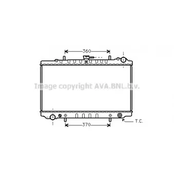 Radiateur, refroidissement du moteur AVA QUALITY COOLING DN2126