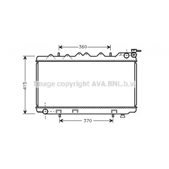 Radiateur, refroidissement du moteur AVA QUALITY COOLING