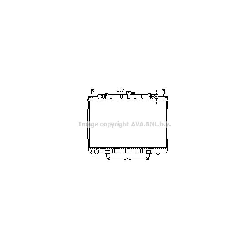 Radiateur, refroidissement du moteur AVA QUALITY COOLING DN2240