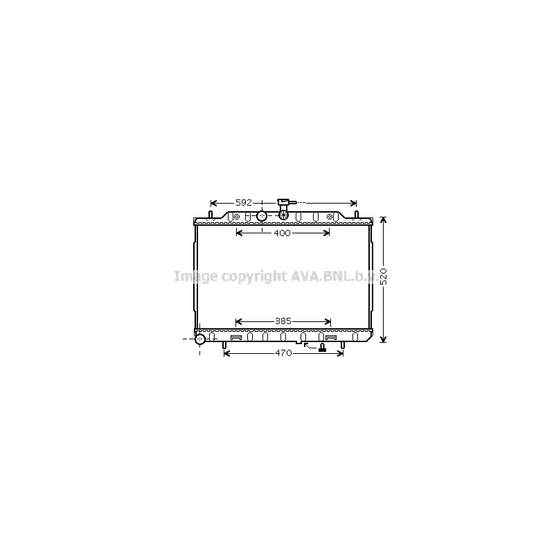 Radiateur, refroidissement du moteur AVA QUALITY COOLING DN2293